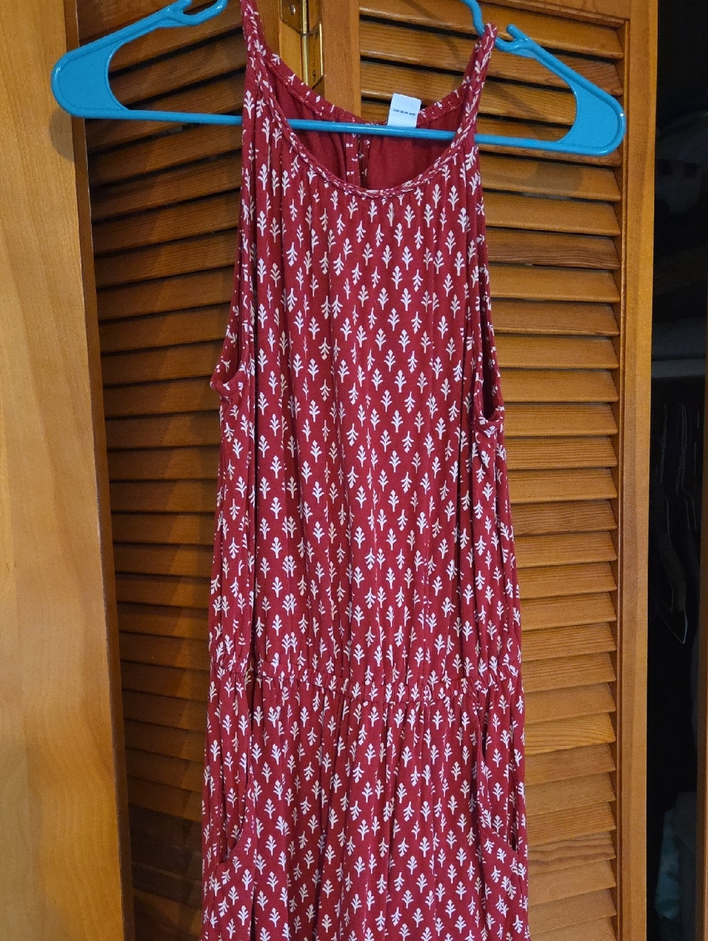 Old Navy Red Printed Maxi Dress